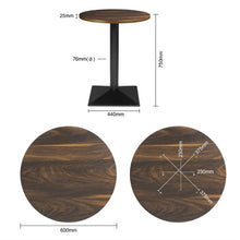 Afbeelding in Gallery-weergave laden, Bolero Complete Tafel Rond Donker Hout Effect 600mm