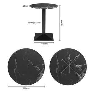 Bolero Complete Tafel Rond Zwarte Steen Effect 600mm