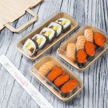 Afbeelding in Gallery-weergave laden, Fiesta Recycleerbare Pet Deksel Voor Nr. 1 Sushi Schalen (Pakket Van 300)