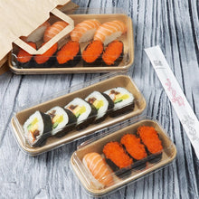 Afbeelding in Gallery-weergave laden, Fiesta Recycleerbare Pet Dekselen Voor No. 7 Sushi Schalen (Pak Van 300)