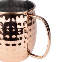 Afbeelding in Gallery-weergave laden, Olympia Barware Gehamerd RVS Koper Gecoate Mokken 440ml