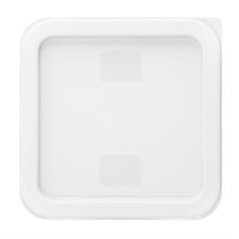Afbeelding in Gallery-weergave laden, Hygiplas vierkante voedselbewaarcontainer deksel wit klein