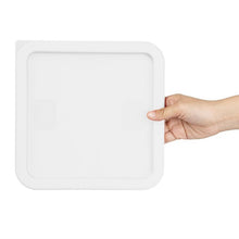 Afbeelding in Gallery-weergave laden, Hygiplas vierkant deksel voor voedselopslagcontainer wit medium