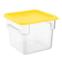 Afbeelding in Gallery-weergave laden, Hygiplas Vierkante Voedselopslagcontainer Deksel Geel Medium