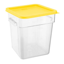 Afbeelding in Gallery-weergave laden, Hygiplas Vierkante Voedselopslag Containerdeksel Geel Groot