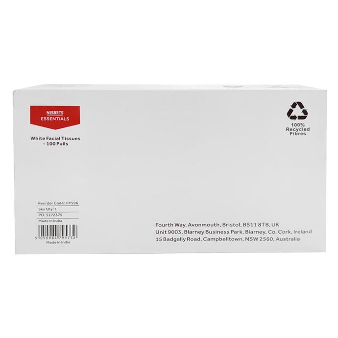Nisbets Essentials Witte Handdoeken 1ply - 100 Vellen (36 Pak)