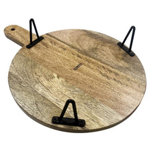 Afbeelding in Gallery-weergave laden, Olympia Ronde Displaystandaard Mango Hout met Metalen Poten 400x300x80mm