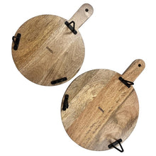 Afbeelding in Gallery-weergave laden, Olympia Ronde Displaystandaard van Mangohout met Metalen Poten 350x250x80mm