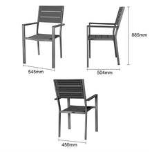 Afbeelding in Gallery-weergave laden, Bolero Valletta Grijze Stoelen Met Armleuningen (4 Pack)