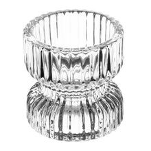 Afbeelding in Gallery-weergave laden, Olympia Geribbelde Glazen Theelicht/Kaarshouders 52x52mm (6 stuks)