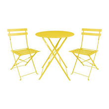 Afbeelding in Gallery-weergave laden, Bolero Perth zachtgele trottoirstijl stalen inklapbare stoelen (2stuks)