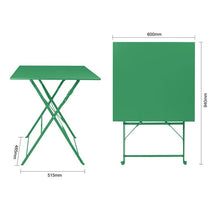 Afbeelding in Gallery-weergave laden, Bolero Perth bosgroene trottoirstijl vierkante tafel 600 mm