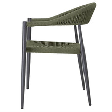 Afbeelding in Gallery-weergave laden, Bolero Eden PE gevlochten rattan outdoor armstoelen groen (4 stuks)