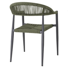 Afbeelding in Gallery-weergave laden, Bolero Eden PE gevlochten rattan outdoor armstoelen groen (4 stuks)