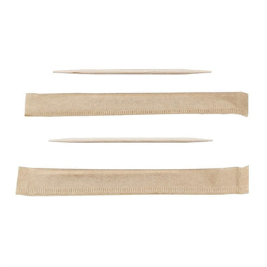 Sier Disposables FSCÂ® Houten Tandenstoker, Twee Punten, Per Stuk Verpakt, 65 mm (doos van 1000 stuk