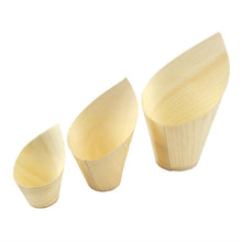 Afbeelding in Gallery-weergave laden, Sier Disposables Beker hout &quot;schuin&quot; 22cl. (FSCÂ®) Ã¸70 x h137/70mm (doos 30)