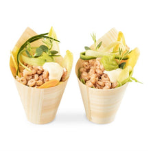 Afbeelding in Gallery-weergave laden, Sier Disposables Beker hout &quot;schuin&quot; 22cl. (FSCÂ®) Ã¸70 x h137/70mm (doos 30)