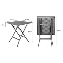 Afbeelding in Gallery-weergave laden, Bolero Vierkante Opvouwbare Tafel HDPE Hout Effect 620mm