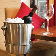 Afbeelding in Gallery-weergave laden, Olympia geborsteld RVS wijn- en champagnekoeler 19cm