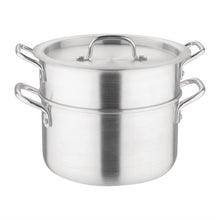 Afbeelding in Gallery-weergave laden, Vogue aluminium pan met au bain marie inzet 4L
