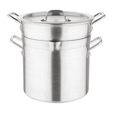 Afbeelding in Gallery-weergave laden, Vogue aluminium pan met au bain marie inzet 10L