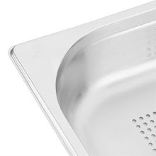 Afbeelding in Gallery-weergave laden, Vogue roestvrijstalen geperforeerde 1/1 gastronorm bak 65mm