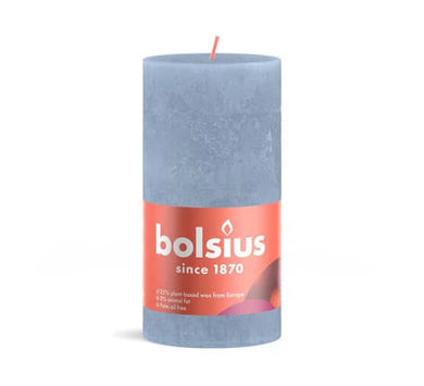 Kaarsen rustiek 130/68 sky blue 4st