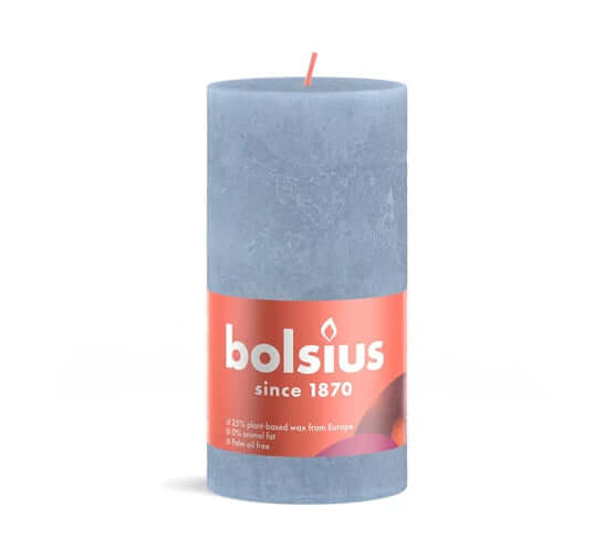 Kaarsen rustiek 130/68 sky blue 4st
