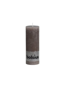 Kaarsen rustiek 130/68 taupe 6x2st