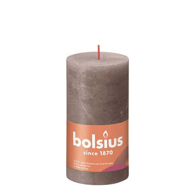 Kaarsen rustiek 130/68 rustic taupe 6x2st