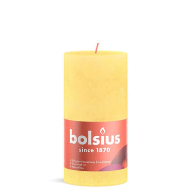 Kaarsen rustiek 130/68 Sunny Yellow 4st