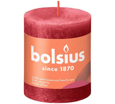 Kaarsen rustiek 80/68 Delicate Red 4st