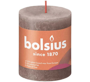 Kaarsen rustiek 80/68 Rustic taupe 4st