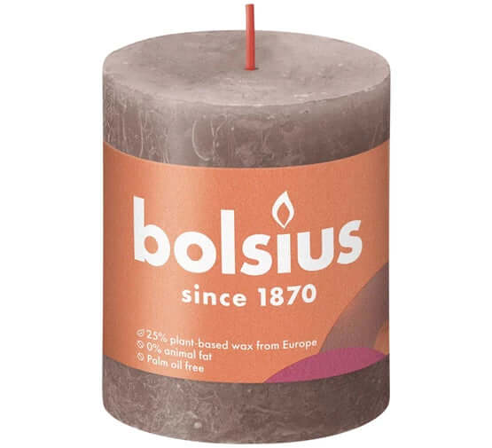 Kaarsen rustiek 80/68 Rustic taupe 4st