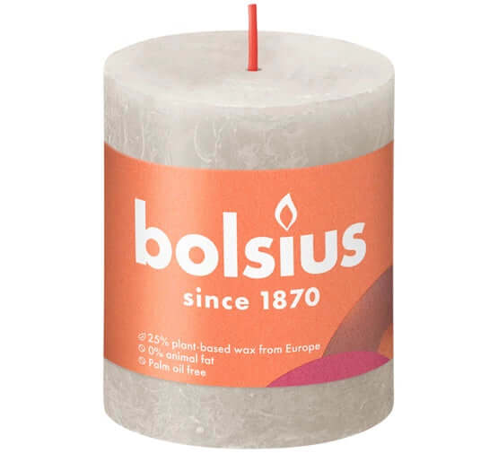 Kaarsen rustiek 80/68 Sandy Grey 4st