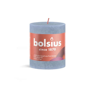 Kaarsen rustiek 80/68 Sky Blue 4st