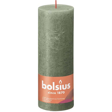 Kaarsen rustiek 190/68 Fresh Olive