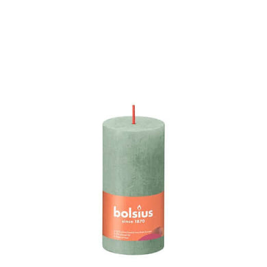Kaarsen rustiek 100/50 Jade Green 8st