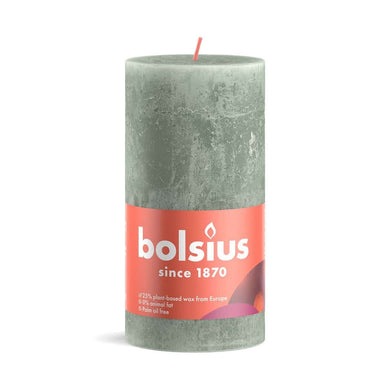 Kaarsen rustiek 130/68 Jade Green 4st