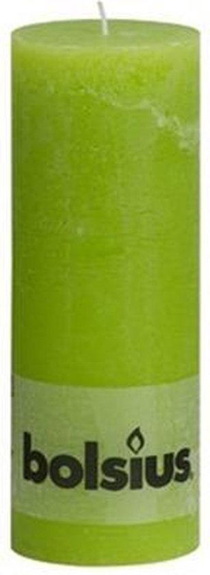 Kaarsen rustiek 190/68 lime 12 st.