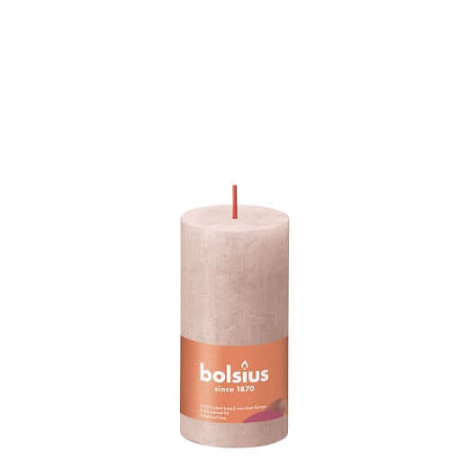 Kaarsen rustiek 100/50 Misty Pink 8st
