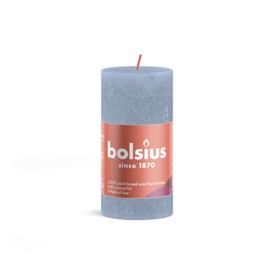 Kaarsen rustiek 100/50 Sky Blue 8st