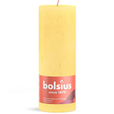 Kaarsen rustiek 190/68 Sunny Yellow 4st