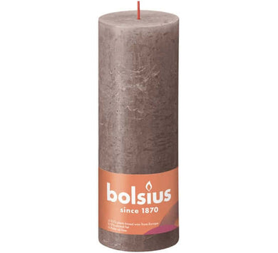 Kaarsen rustiek 190/68 rustic taupe 4st