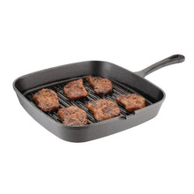 Afbeelding in Gallery-weergave laden, Vogue vierkante gietijzeren inductie grillpan 24,1cm