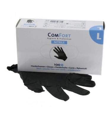 Handschoenen nitril XL 100 st ZWART