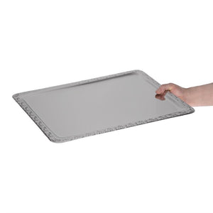 APS RVS serveerschaal met versierde rand 50x36cm