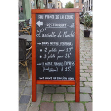 Afbeelding in Gallery-weergave laden, Securit Duplo stoepbord mahonie 135x70cm