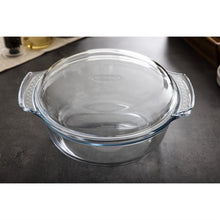 Afbeelding in Gallery-weergave laden, Pyrex ronde glazen casserole 3,75L