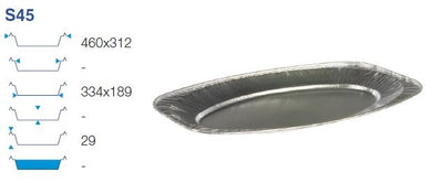 Aluminium plateau 45 cm 1 st. 30043